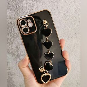 Emerald Black Velvet Heart iPhone Case